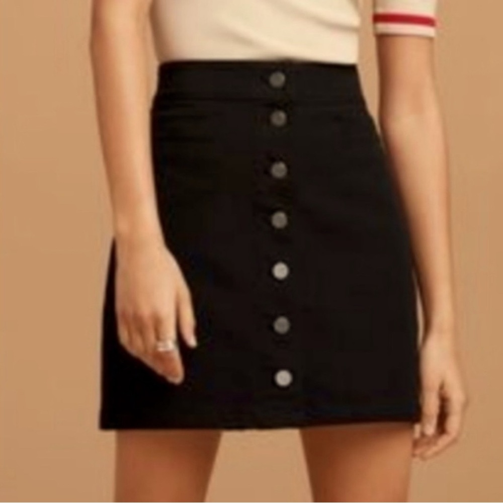 Aritzia Black Corduroy Mini Skirt